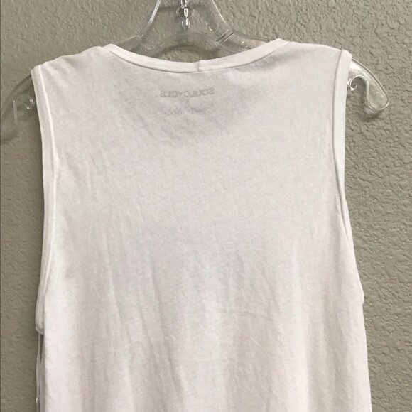 SOULCYCLE Lauren Moshi Tank Top White Ashlin Leopard Skull NWT Size Medium $88 - Picture 5 of 10